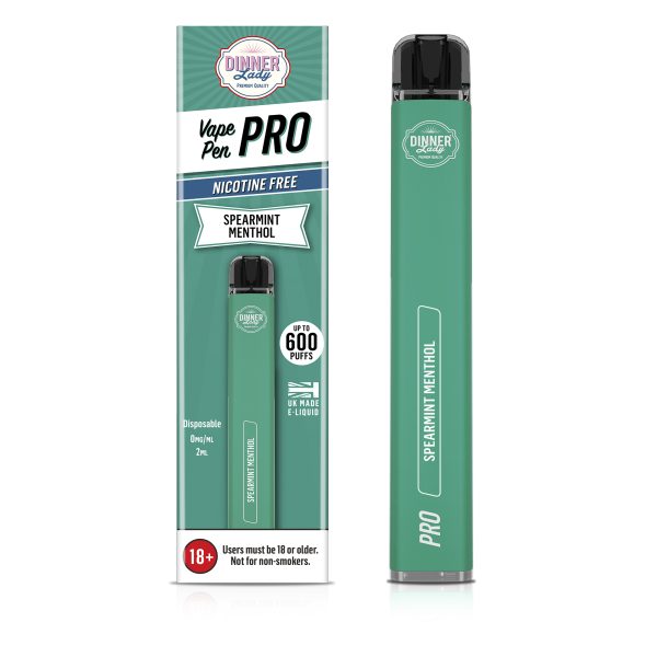 Vape PenPro Dinner Lady 0% NIC 600 Puff Spearmint Menthol