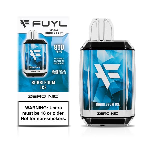 Vape Fuyl by Dinner Lady 0% NIC 800 Puff Bubble Gum Ice N