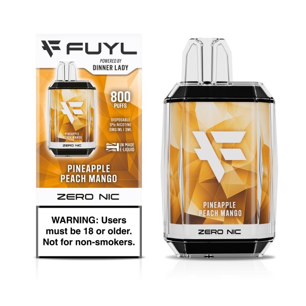 Vape Fuyl by Dinner Lady 0% NIC 800 Puff Pineapple Peach N