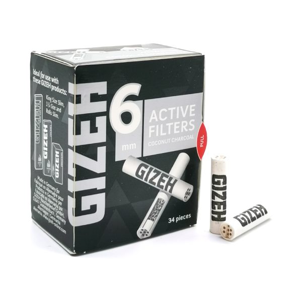 Active Filter Gizeh 6 mm 10 pack de 34 filtros c/u Filtros de Carbón Activo con capas ceramicas