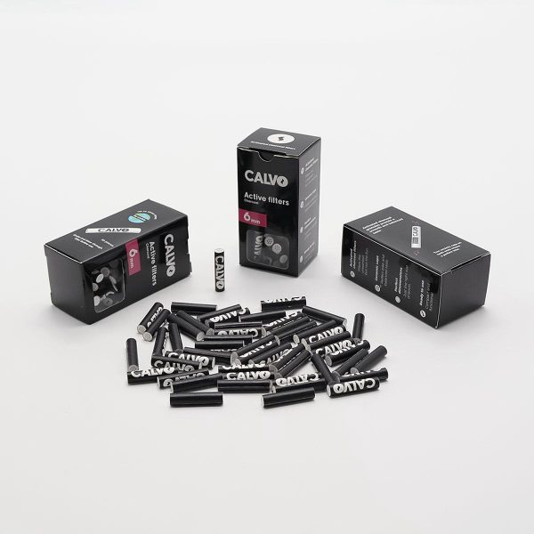 ACTIVE FILTER CALVO BLACK - 50 FILTROS X CAJA - 6 CAJAS X DISPLAY