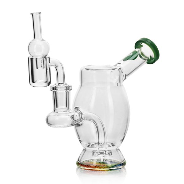 WAX SET - BUBBLE RIG + BANGER + CARB CAP GREEN